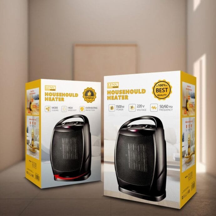 ⁦مدفأة كهربائية DENX DX2604 بقوة 1500 واط⁩ - الصورة ⁦5⁩