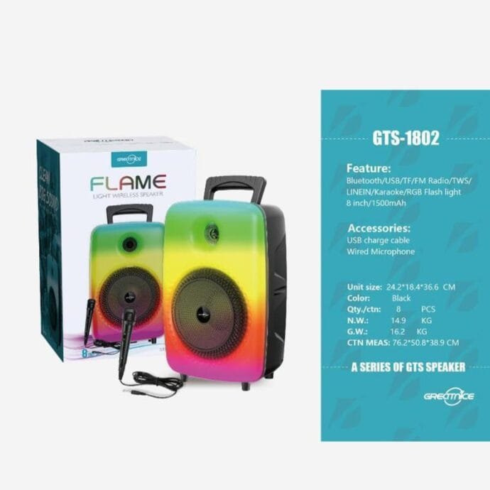 ⁦مكبر الصوت GTS-1802 بتقنية البلوتوث⁩ - الصورة ⁦3⁩