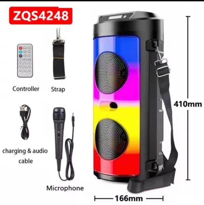 ⁦مكبر صوت ZQS-4248 اللاسلكي المحمول⁩ - الصورة ⁦6⁩
